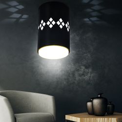 Светильник настенно-потолочный спот ЭРА OL10 LD GX53 BK черный, подсветка 1 W | Накладные светильники