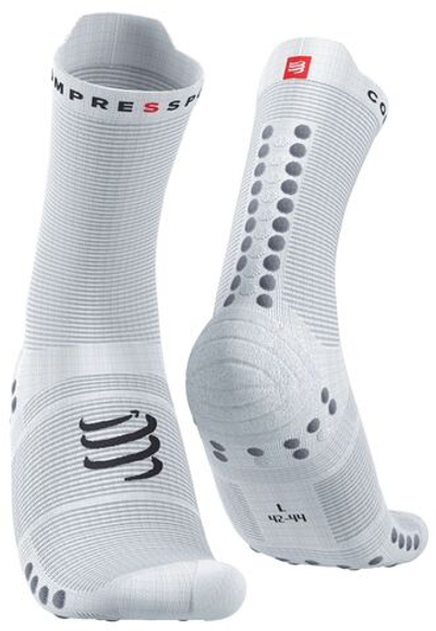 Теннисные носки Compressport Pro Racing Socks v4.0 Run High 1P - white/alloy