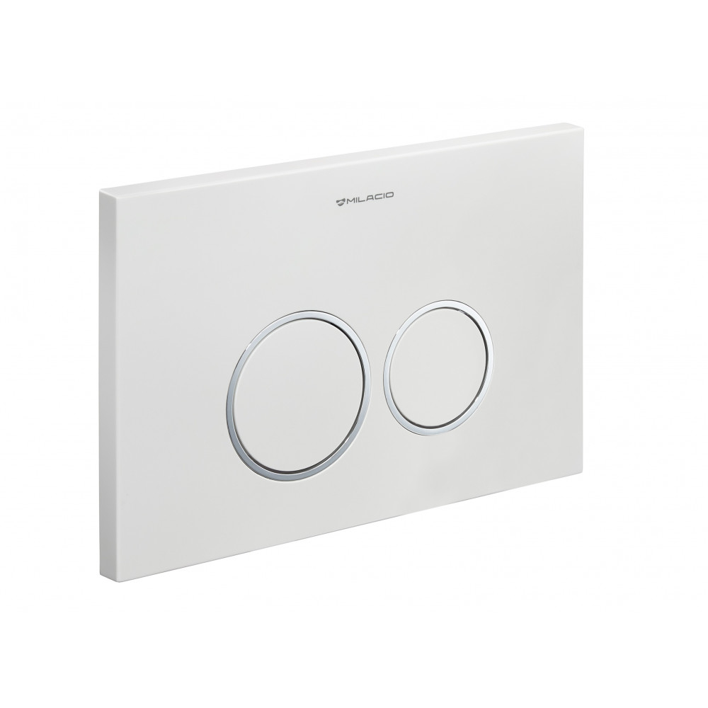Клавиша смыва для инсталляции Milacio Standart MCU.201 два режима слива, механическое, белый