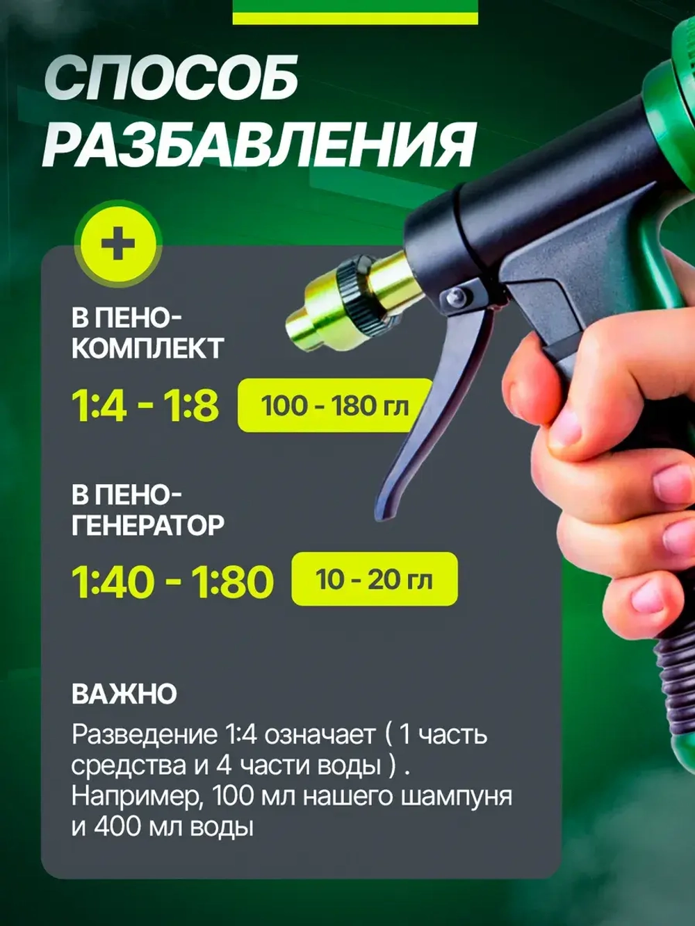 Автошампунь для бесконтактной мойки 10 литров концентрат