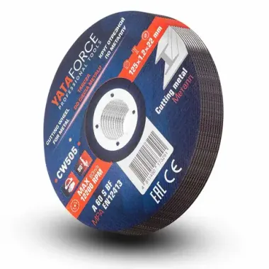 Круг отрезной по металлу 125х1.2.х22,2мм-10шт YATAFORCE YF-CW505[к-т 10 шт.]