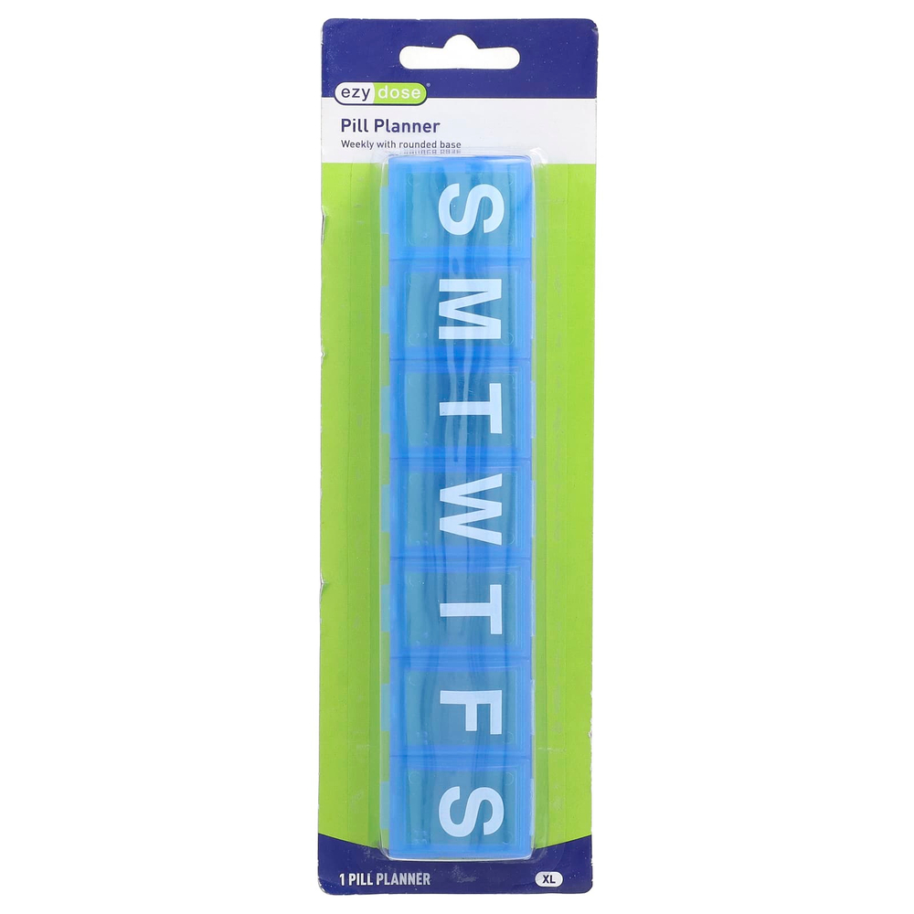 Ezy Dose, еженедельный органайзер для таблеток с закругленным основанием, размер XL, 1 шт.