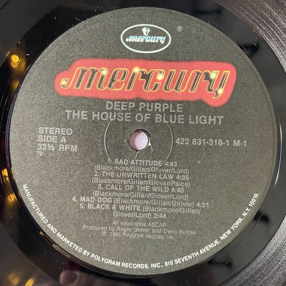 Винтажная виниловая пластинка LP Deep Purple The House Of Blue Light Дом Голубого Света (USA 1987) Mitzi Dupree