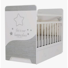 Кроватка детская ВДК Cosmic (белый) маятник поперечный, ящик