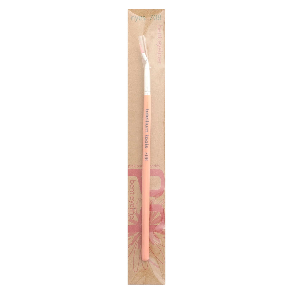 Bdellium Tools, Pink Bambu, изогнутая подводка, 708, 1 кисть