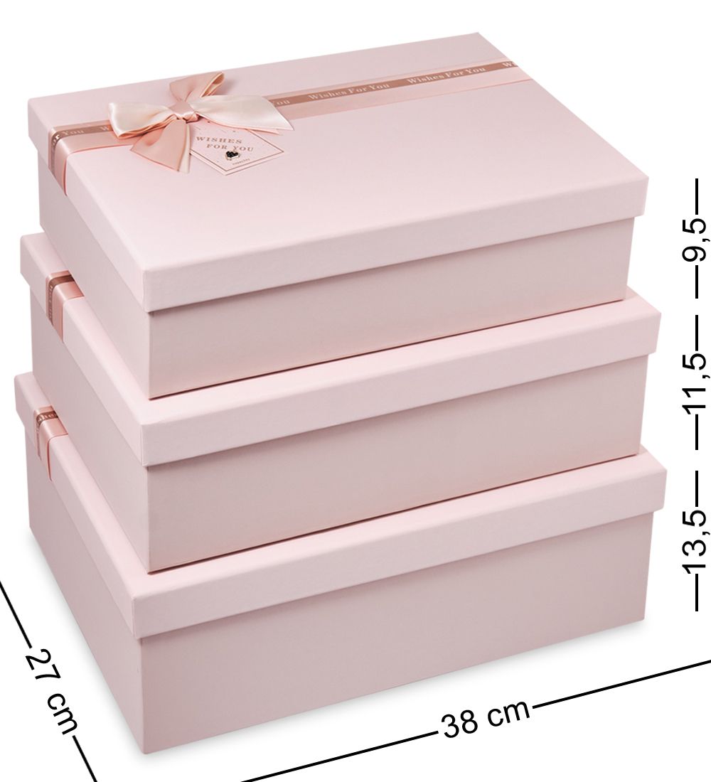 WF-181-B Набор коробок из 3 шт, розовый