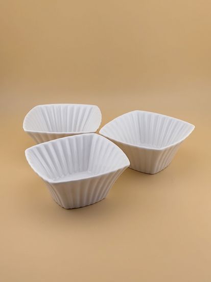 Набор порционных керамических формочек 3 шт., квадратные