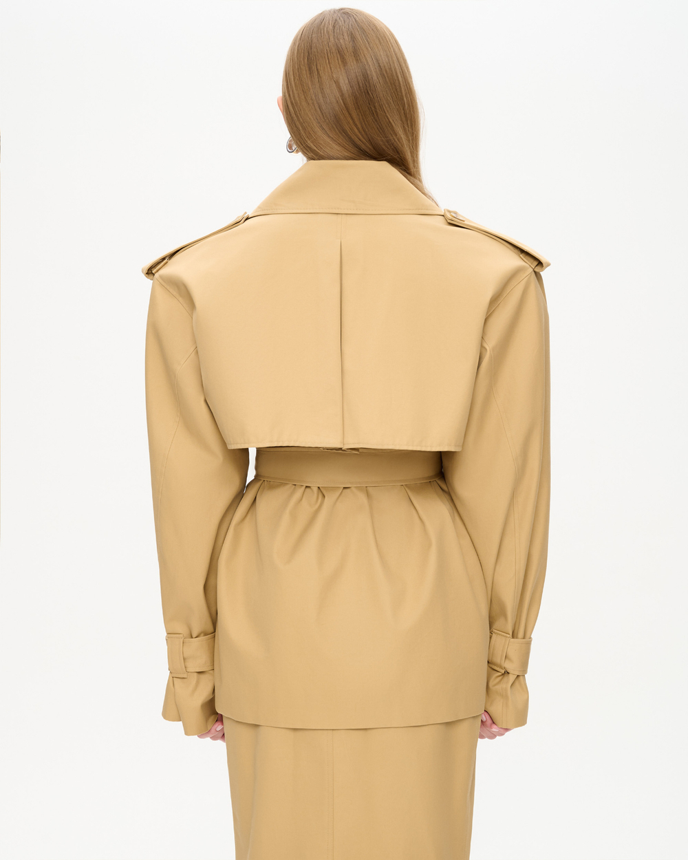 Тренч укороченный из хлопка