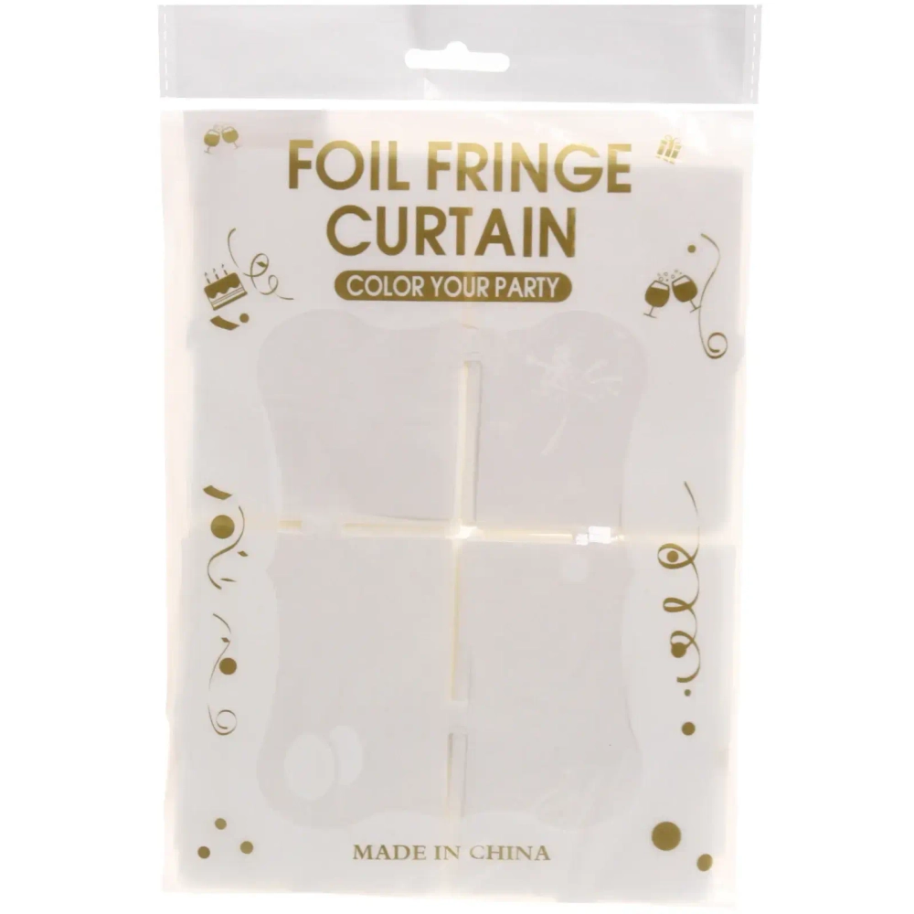 Занавес фольгированный «Прямоугольник» ш1м, в2м (глянец), белый