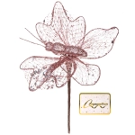 Украшение новогоднее «Сияющая бабочка» 18*15 см, Розвоое золото