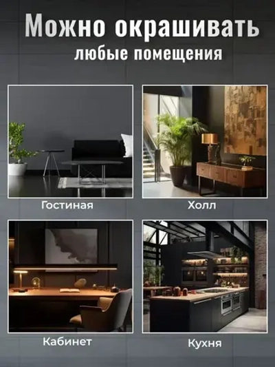 Краска интерьерная матовая Premium черный 2.7 кг