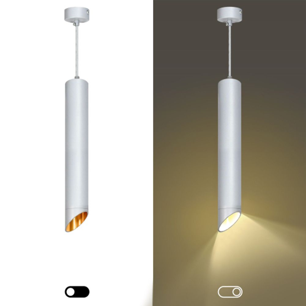 Светильник подвесной (подвес) ЭРА PL 17 WH MR16/GU10, белый, потолочный, цилиндр | Подвесные светильники