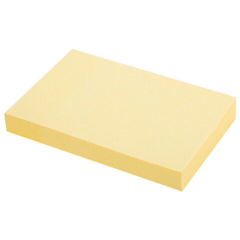 Блок самоклеящийся (стикеры) STAFF STANDARD, ПАСТЕЛЬНЫЙ 76х51 мм, желтый, 100 листов, 116581