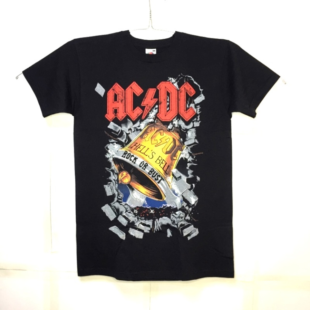 Футболка тайланд AC DC Hells bells RocK or Bust колокол (XS)