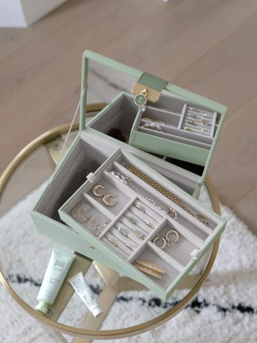 Органайзер для украшений Stackers Luxury Classic Box (Grey) (светло-зеленый / Green)