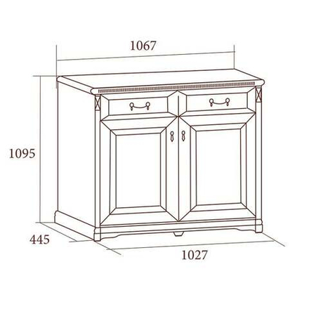 ДЖОКОНДА Комод 2-х дв. h=1095