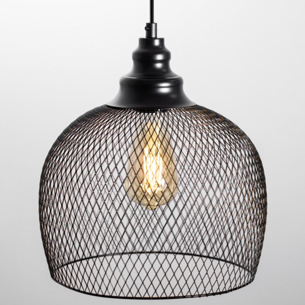 Светильник подвесной (подвес) ЭРА PL7 BK металл, E27, max 60W, высота плафона 280мм, подвеса 720мм, черный | Подвесы в стиле LOFT