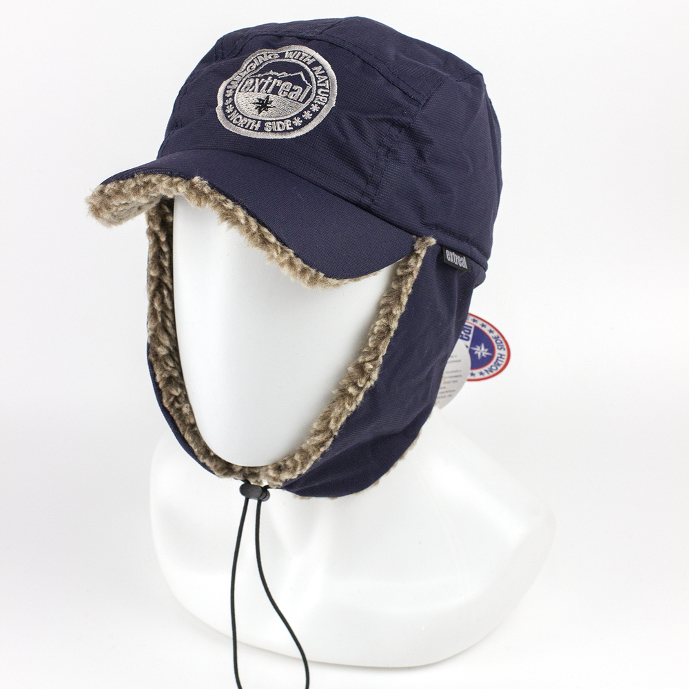 Кепка Extreal "Сити" с ушами, Барашек Коричневый, Мембрана, XL