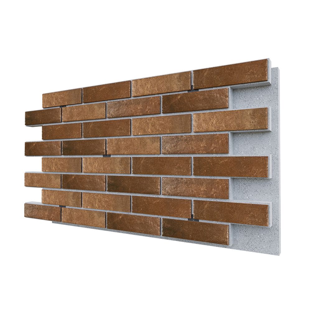 Негорючая термопанель ППС PRO Paradyz Scandiano Rosso Elewacja 0,60 м², 1020x600 мм