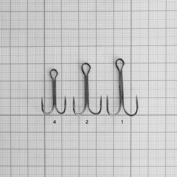 Крючок двойной TW-01 №2 цвет BC (20шт) Helios (HS-TW-01-2)