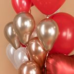 Шар (5''/13 см) Белый, металлик, 100 шт.