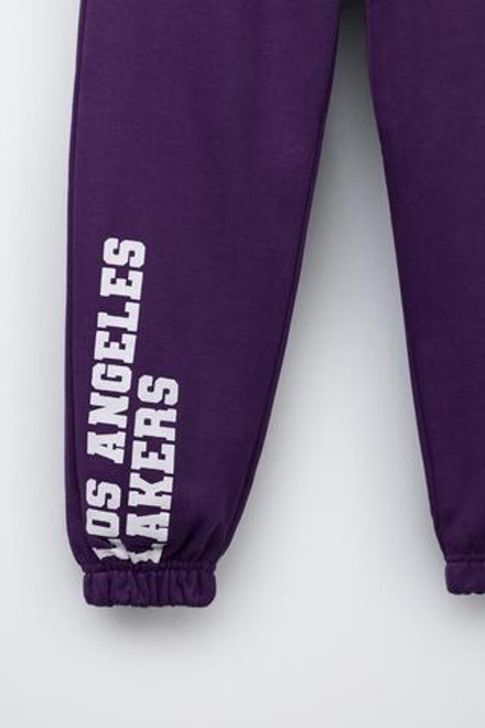 ZARA БРЮКИ-ДЖОГГЕРЫ LOS ANGELES LAKERS NBA, ЛИЛОВЫЙ