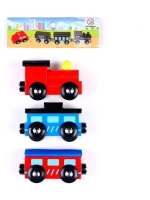 Паровозик деревянный  с магнитной сцепкой для детей