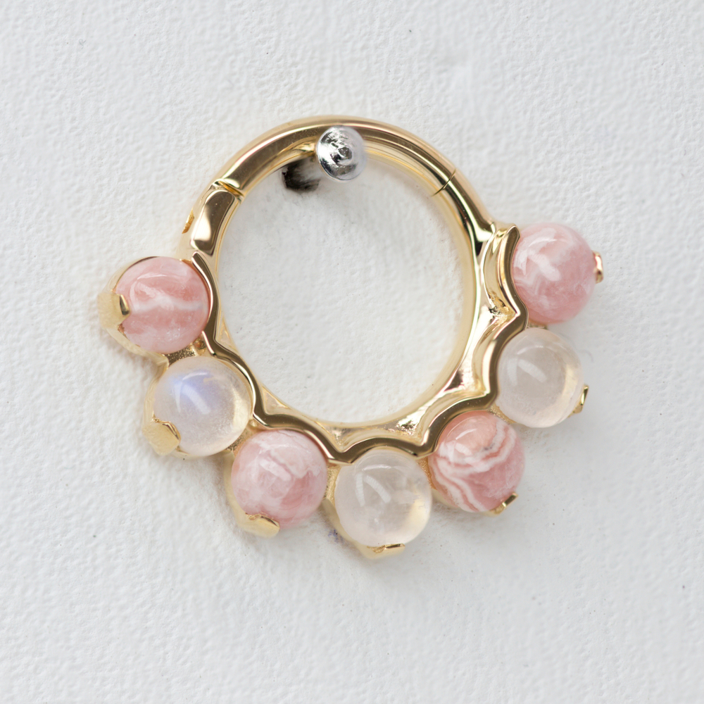 Tiara large with natural stones