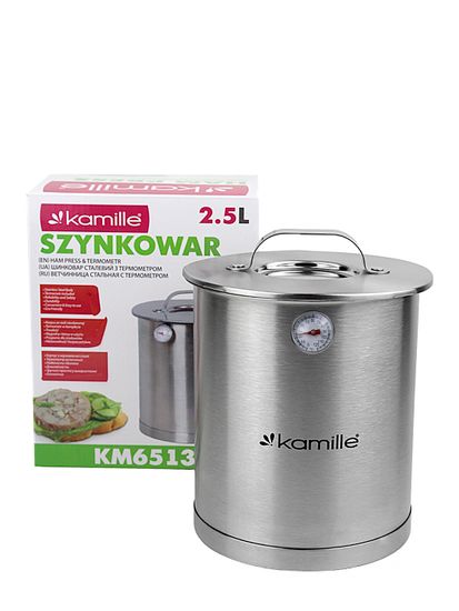 Ветчинница 2,5 л. из нержавеющей стали Kamille KM-6513 с термометром