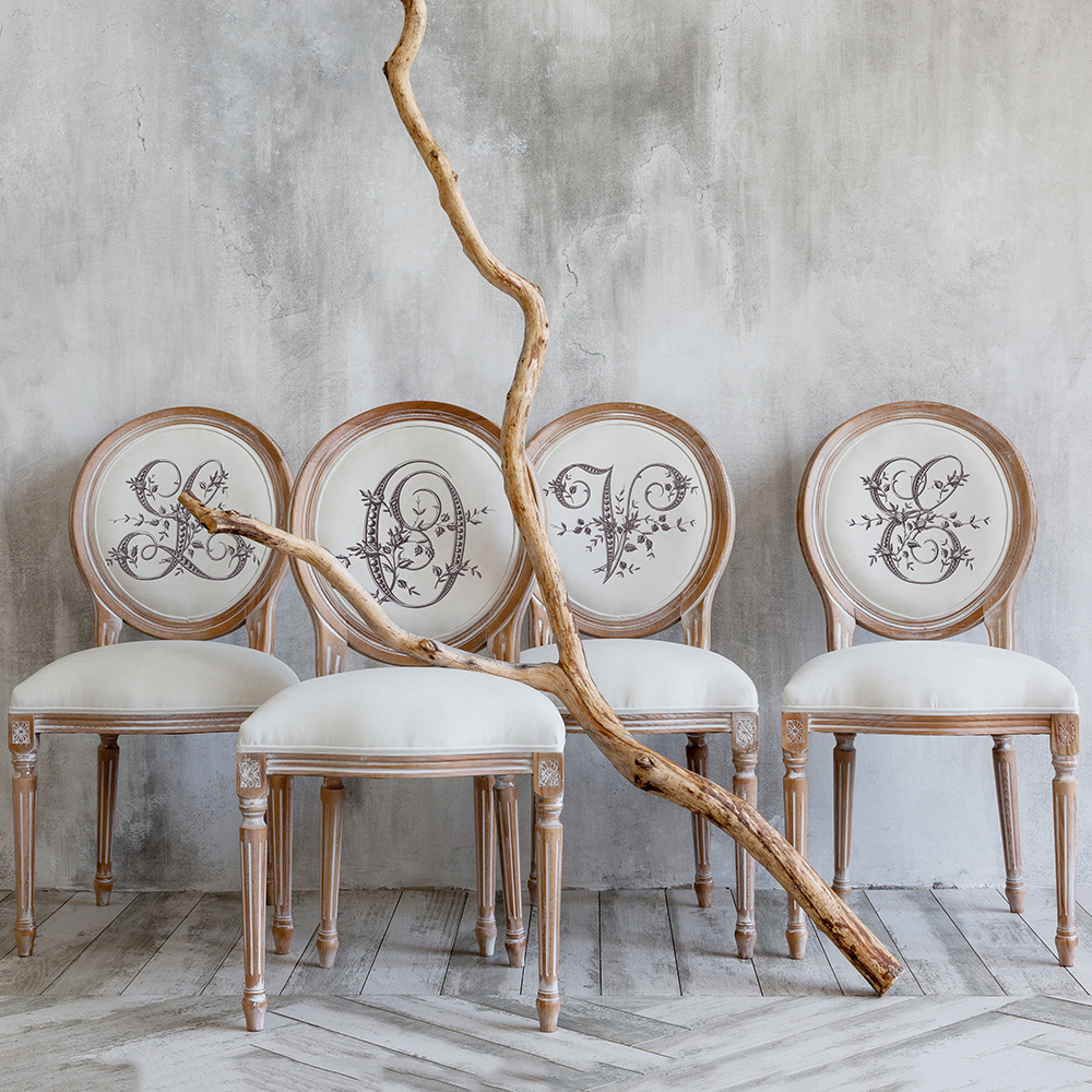 Стул Объект мечты Монограмма буквы E