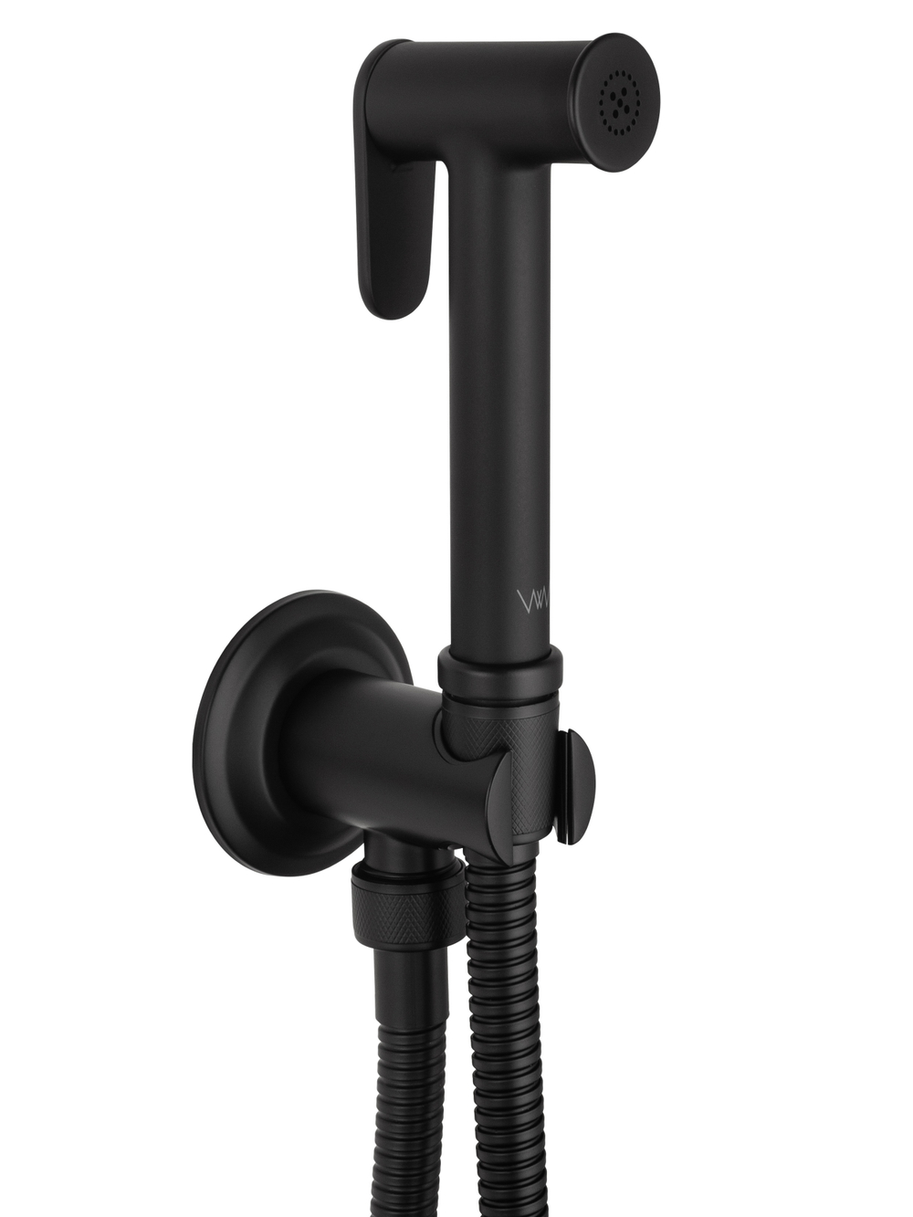Смеситель с гигиеническим душем встраиваемый WONZON & WOGHAND STEAM, Черный матовый (WW- 88849008-MB)