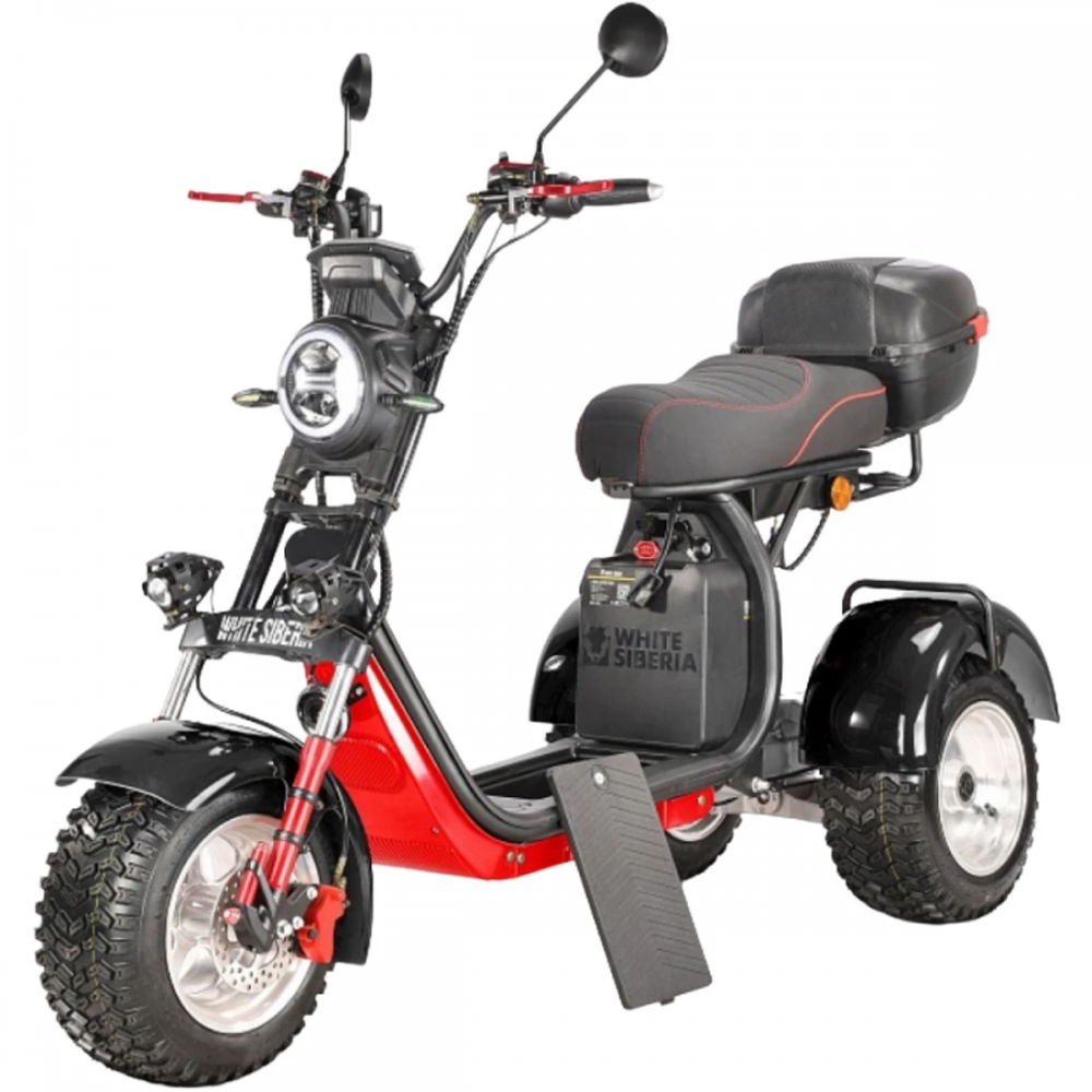 Электроскутер CityCoco White Siberia TRIKE Ikra 5000w черный