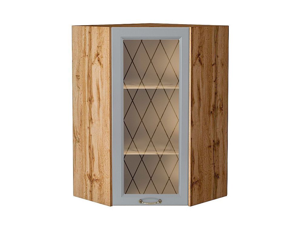 Шкаф верхний угловой остекленный Ницца