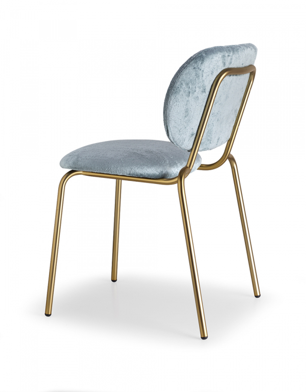 Стул металлический c обивкой Scab Design Si-Si Bold, матовое золото, светло-зеленый