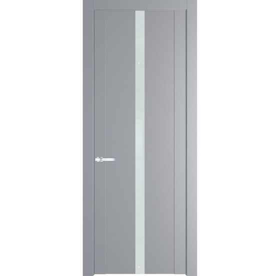 Межкомнатная дверь эмаль Profil Doors 1.8P смоки стекло белый лак