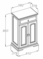 Комод Опадирис Риспекто 00-00006523 60 белый матовый