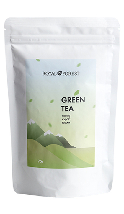 Чай зеленый Royal Forest кэроб, манго, ягоды годжи, 75 г