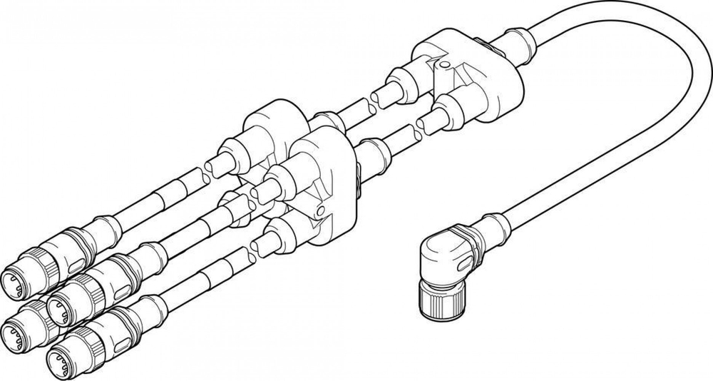 Переходник Festo NEFV-V12-M12W8-0.6-M12QG5