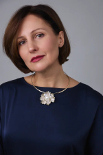 Брошь подвеска цветок из перламутра с жемчужиной, золотая окантовка