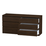Комод Варма П 6Д 160x77x48 шпон ясень, коричневый
