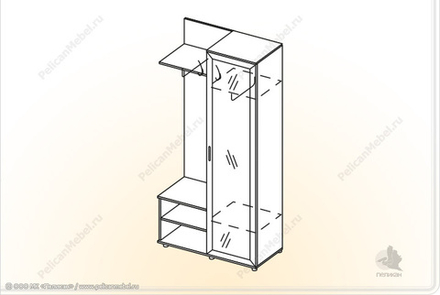 Прихожая Классика универсальный модуль М-3