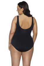 Слитный купальник с растительным принтом в верхней части (Размер: 95B) (Цвет: разноцветный)