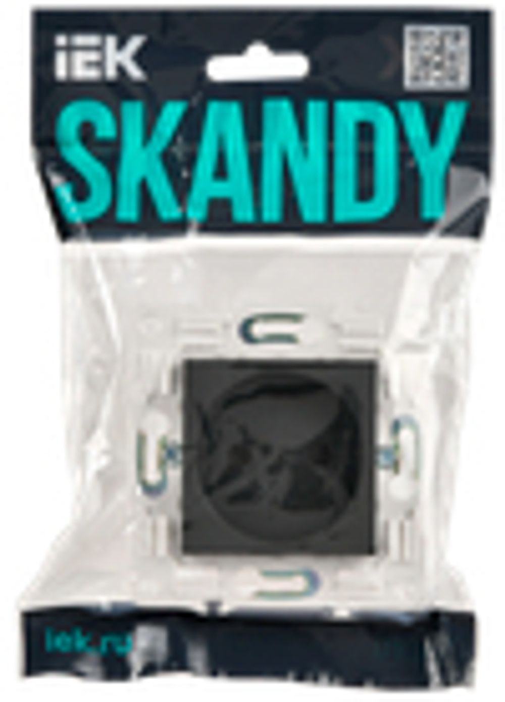 SKANDY Розетка без заземления с защитными шторками 10А SK-R01G графит IEK