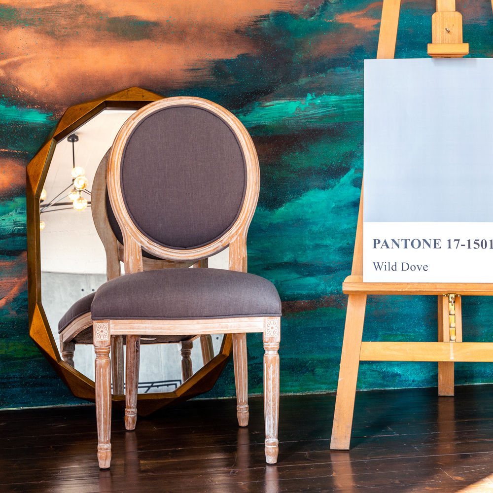 Стул Луи - Туманная луна лен белый жемчуг Объект мечты