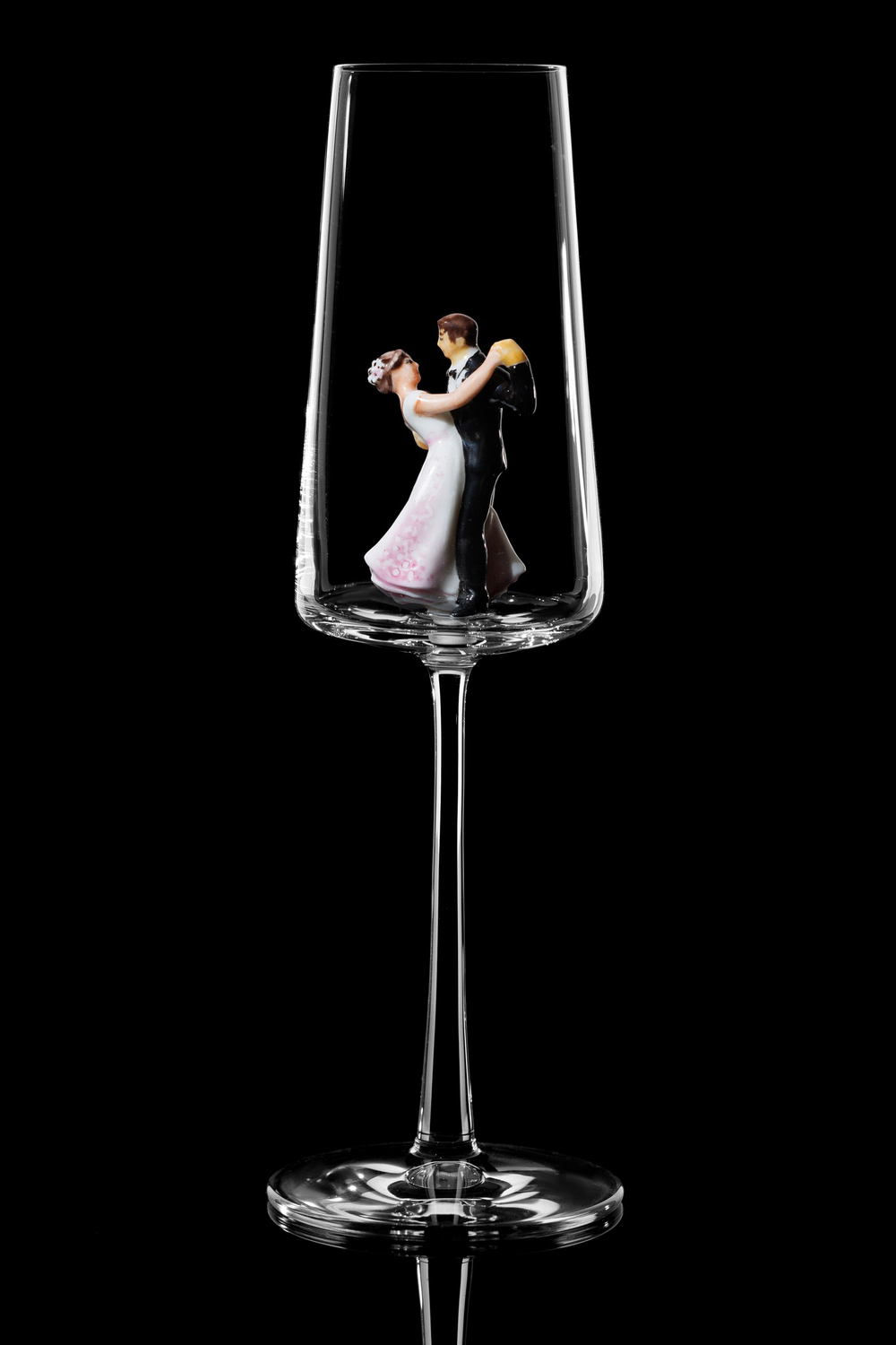 Свадебный бокал для шампанского Флюте. «Свадебный танец».