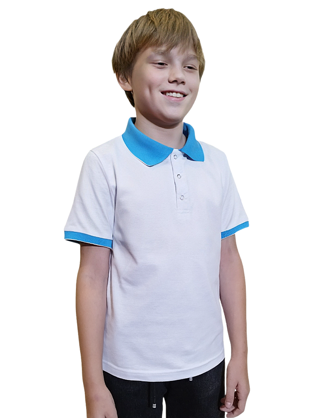 1055 Джемпер детский (поло) белый (76-146)