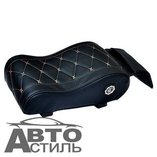 Подушка на ПодЛокотник Coolpart - MAXIMAL (1шт) - FS-100-BLBG - Эко-кожа черный/ шов беж