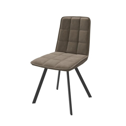 Стул ROM D, k05 Шоколад замша LUX/ЧЕРНЫЙ