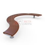 Лавка Rail Road 01 изогнутая