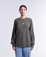 Лонгслив Гербарий Нарцисс серый